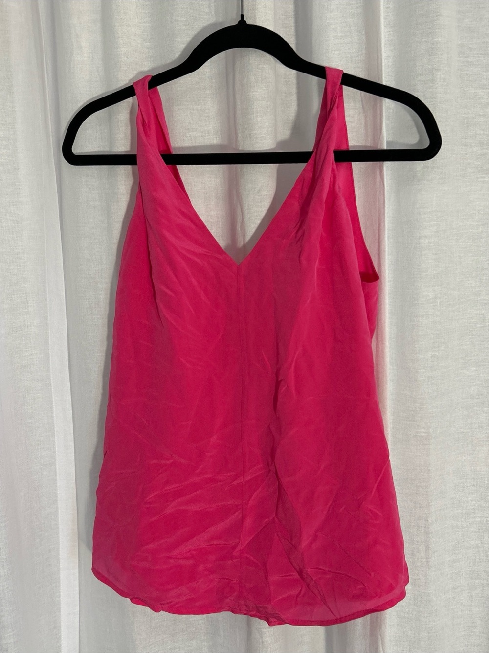Banana Republic Bright Pink V-Neck Silk-Cami